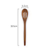 Measurements of St. Clare eco friendly Slotted Spoon made from Sustainably framed Solid Acacia Wood