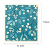 Measurements of Biodegradable Swedish Dish Cloth with Teal blossom pattern