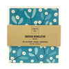 Set of 3 Biodegradable Swedish Dish Cloth with Teal blossom pattern