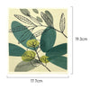 Measurements of Biodegradable Swedish Dish Cloth with Green leaves Tropics patterns