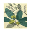 Biodegradable Swedish Dish Cloth with Green leaves Tropics patterns