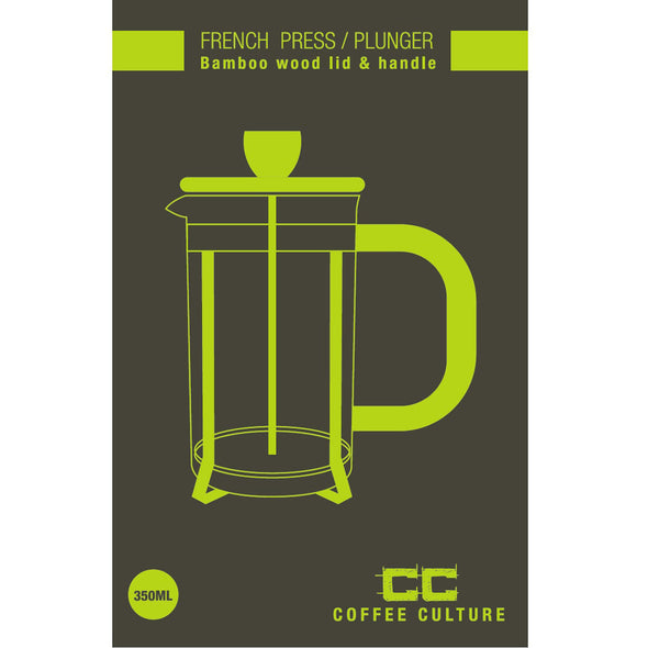 Coffee Culture French Press / Plunger <br>Bamboo <br>350ml  l  3 cup