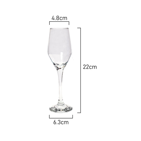 Measurements of Classica Art Craft Viva Champagne Flute Glass 230ml Capacity