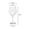 Measurements of Classica Art Craft Viva Goblet Glass 440ml capacity