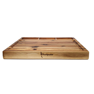 Woodpecker Chopping Board with Built in Bowls made from acacia hard wood