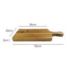 Measurements of Woodpecker Paddle Board made from acacia wood