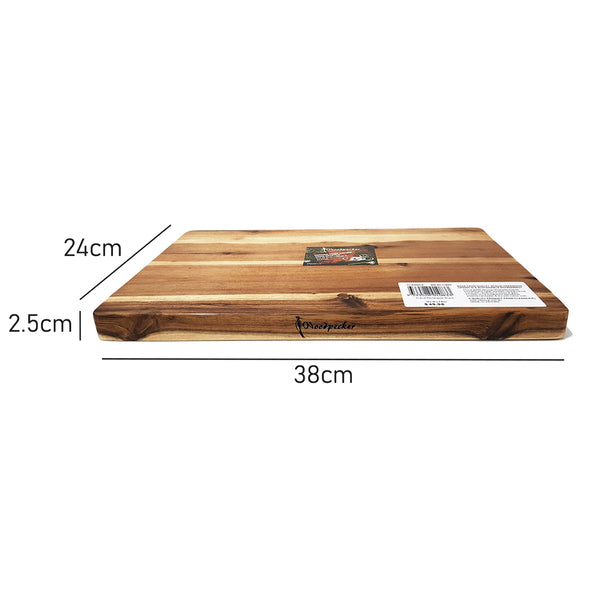 Measurements of Woodpecker Rectangular Chopping Board made from acacia wood