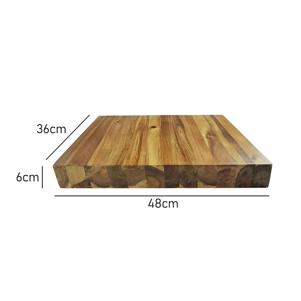 Measurements of Woodpecker Rectangular Chopping Board made from acacia wood
