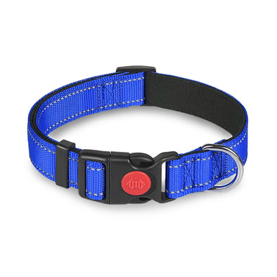 Furzone Blue Adjustable Reflective Nylon Dog Small Collar