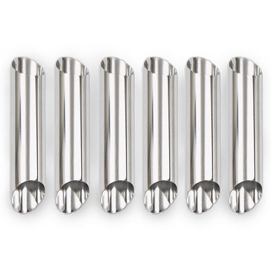 Set of 4 Large Quality Steel, Lightweight and Reusable Cannoli Tubes