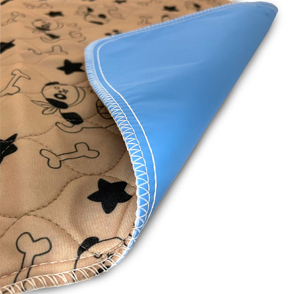 Furzone Small Light brown Reusable Dog/Puppy Training Pee Pads with black pattern