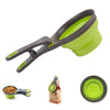 Furzone green Collapsible Dog/Cat Food Scoop Measuring Cup & Bag Clip - 1 Cup 237ml