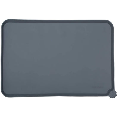Furzone Small Grey Silicone Waterproof Spillproof Pet Feeding Mat