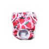 Furzone Large Pink Reusable Washable Female Dog Diaper with Strawberry pattern for 50 to 60cm waistline
