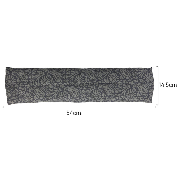 Measurements of Grey Paisley Cotton Relieve Silicone Heat Pack made with silica beads