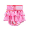 Furzone Medium Pink Reusable Washable Female skirt Dog Diaper with Daisy pattern for 40 to 55cm waistine