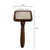 Measurements of Furzone Small Stainless Steel and Beechwood Rectangular Slicker Brush for pets 