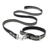 Furzone Extra Large Black Reflective Vegan Leather Pet Collar & Lead Set 