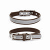 Furzone Small Brown Reflective Vegan Leather Pet Collar