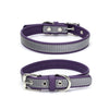 Furzone Large Purple Reflective Vegan Leather Pet Collar