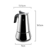 Measurement of Pezzetti Stainless Steel Stove Top coffee maker 6 cup