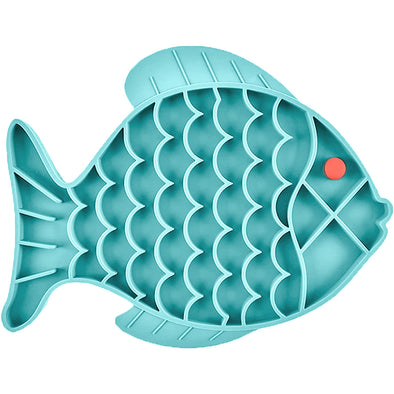Furzone Silicone 2 In 1 Aqua Fish Slow Feeder & Lick Bowl
