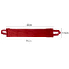 Measurements of Red Fleece Relieve Silicone Heat Pack with handles made with silica beads