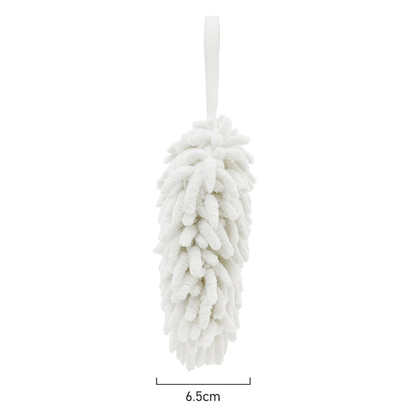 Measurement of White POM POM Multi Purpose Cleaning Cloth/hand towel made from microfiber Chenille